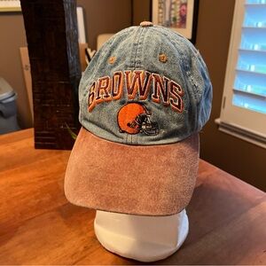 RARE Vintage DENIM NFL Gameday Cleveland Browns Adjustable Strapback Hat